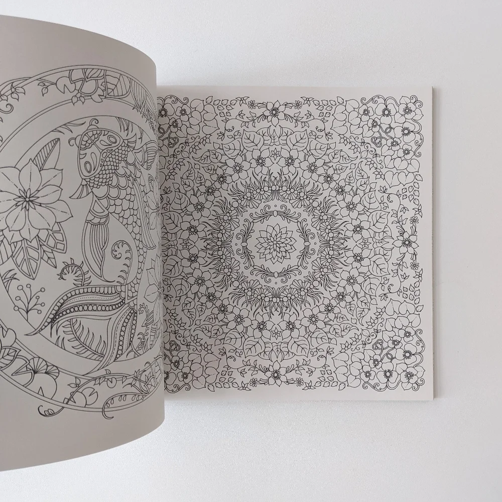 Adult Coloring Books For Antistress - Cats And Flowers Coloring Book